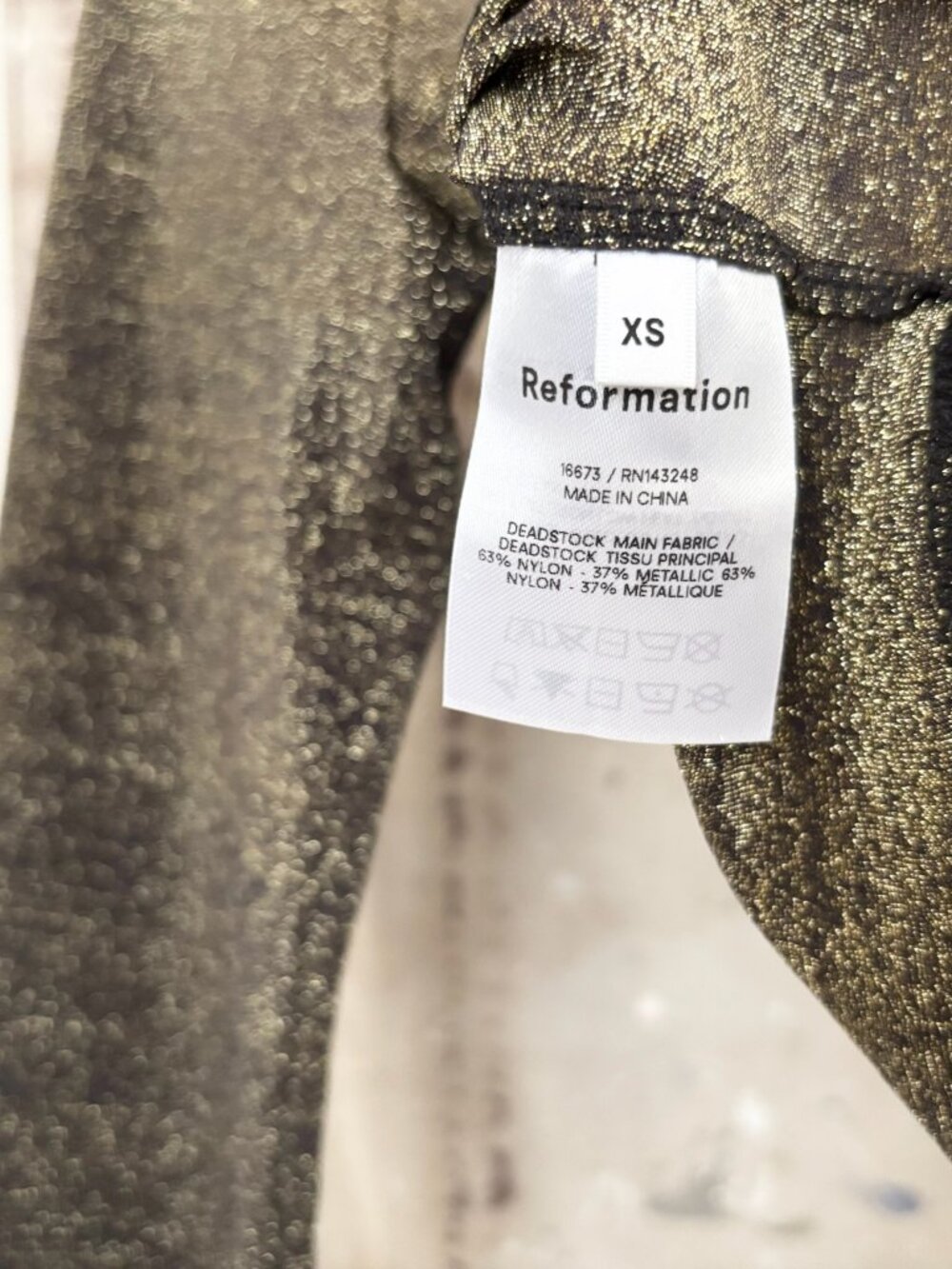 Reformation Jupiter Metallic Crop Top - Picture 7 of 7
